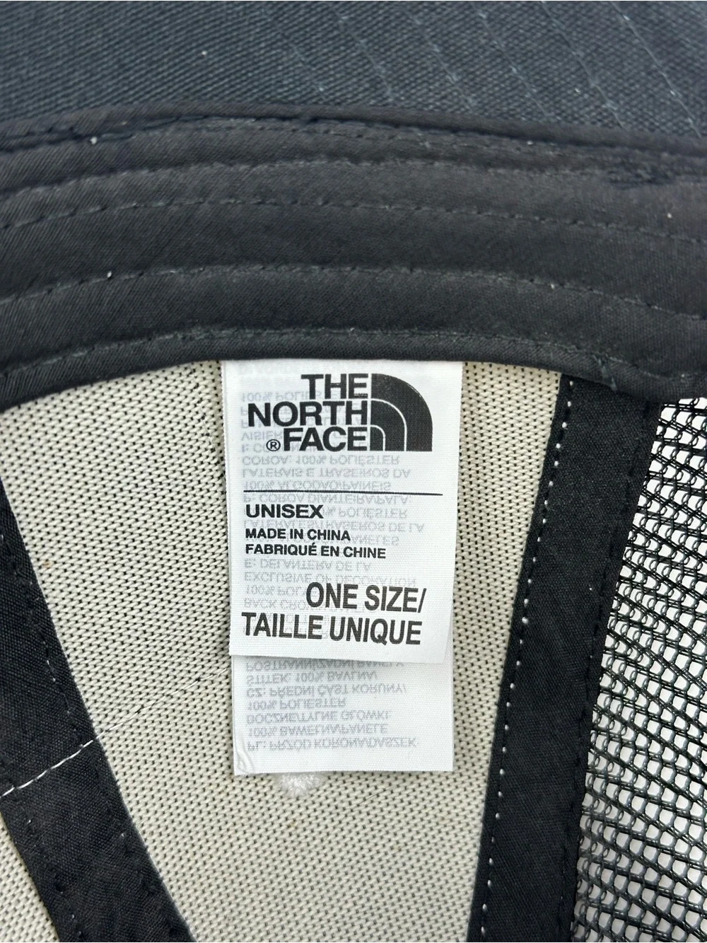 The North Face Black & White Trucker Hat with South Korea Flag Patch